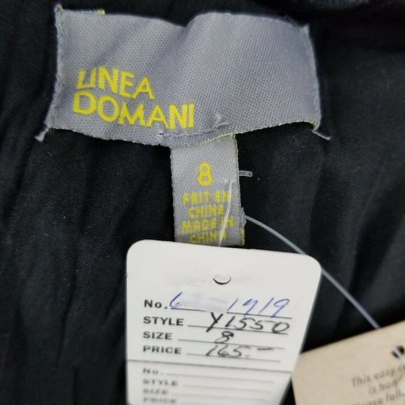 Linea Domani Dress 8 Black White Tank Style Lace - Picture 9 of 12